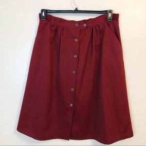 A-line skirt with front buttons